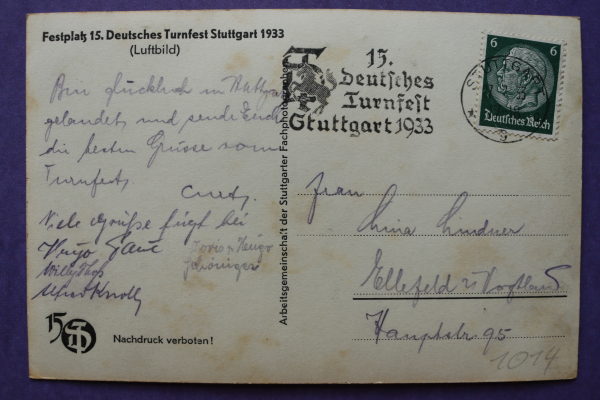Postcard PC Stuttgart 1933